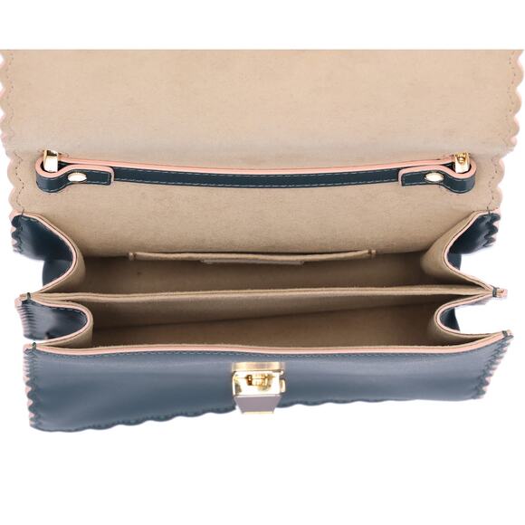 FENDI Mini Kan I Shoulder Bag 8M0381-A18Q Green Leather - Picture 4 of 7